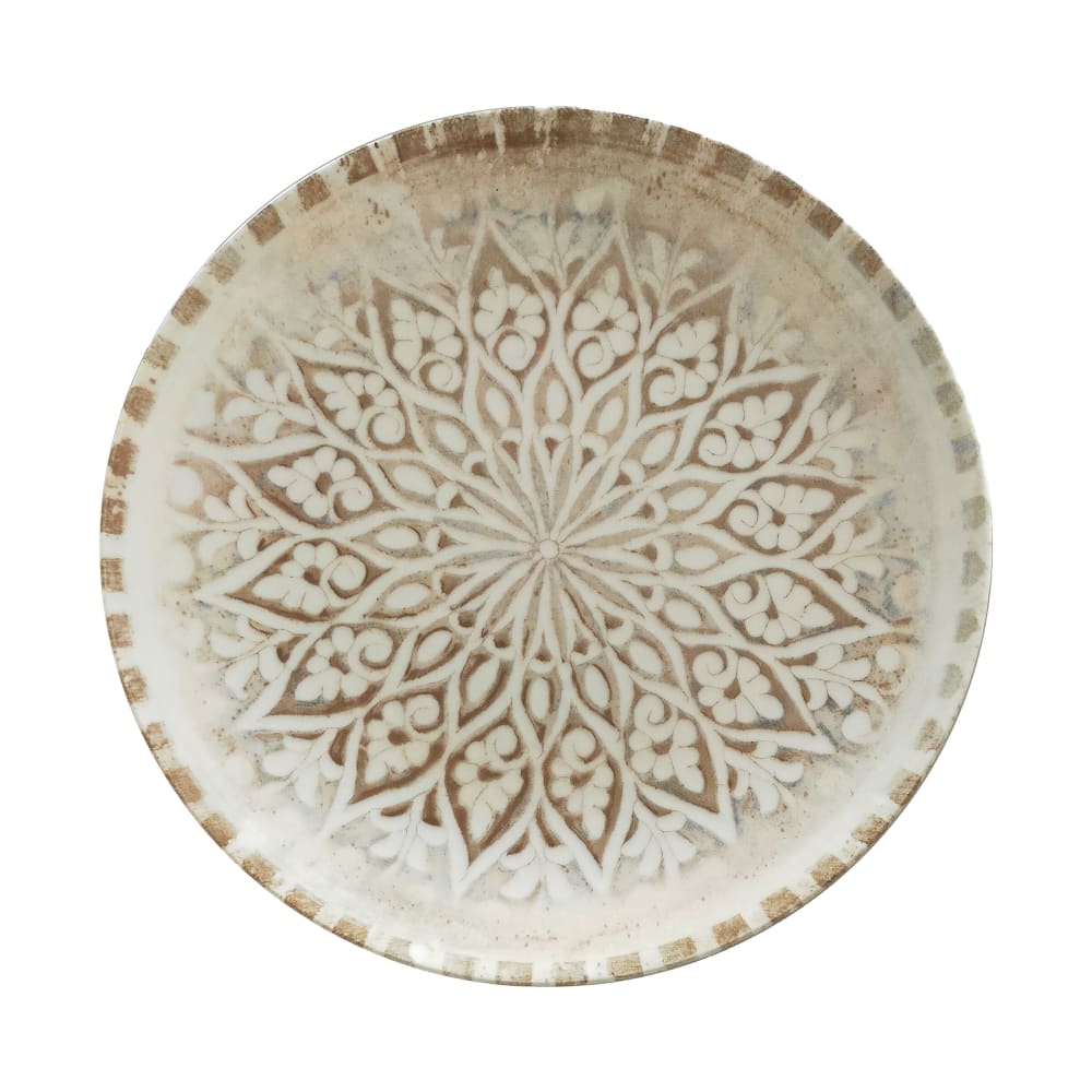 106-5327713 11" Round 1972 Coupe Plate - Stoneware, Granada Sand