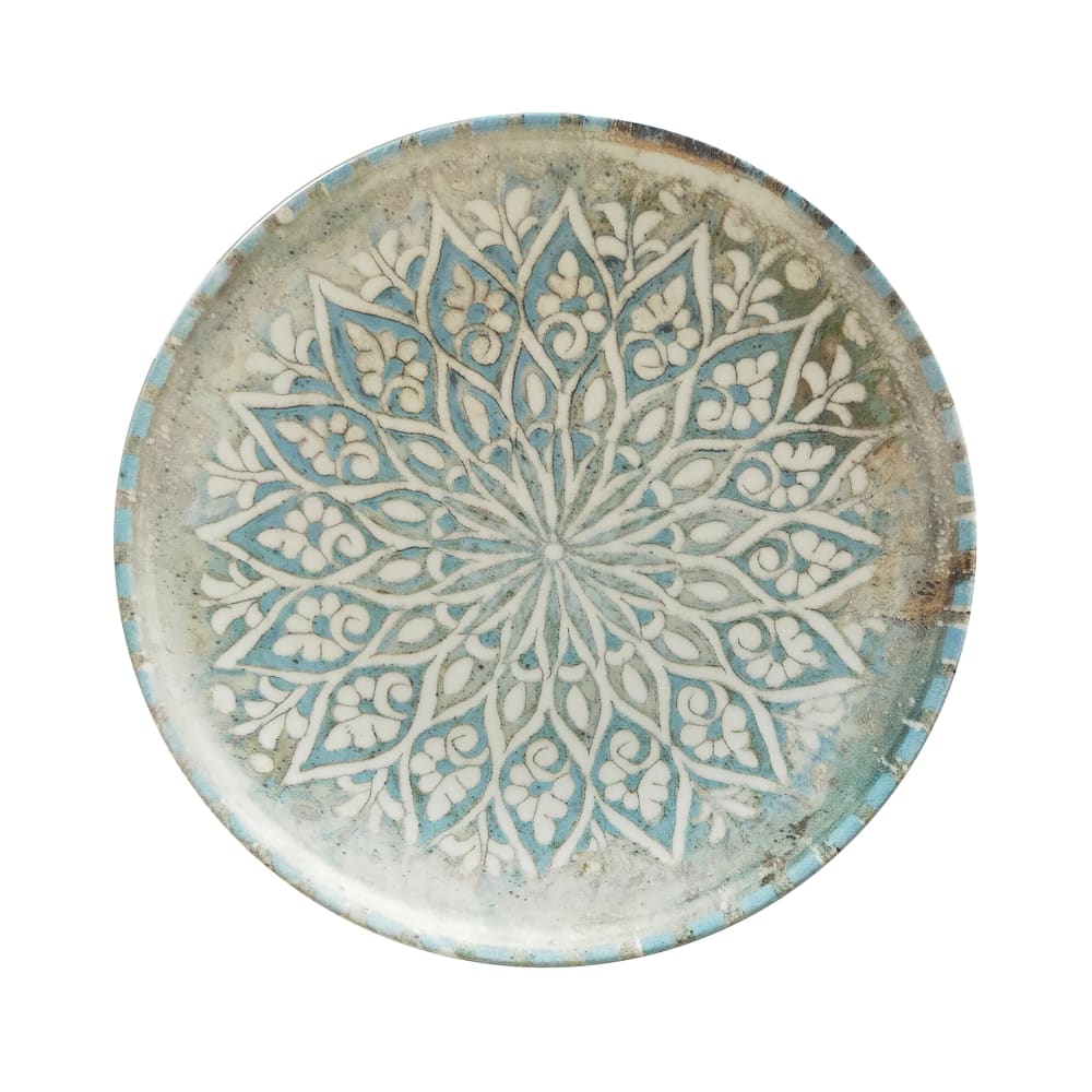 106-5327723 11" Round 1972 Coupe Plate - Stoneware, Granada Turquoise