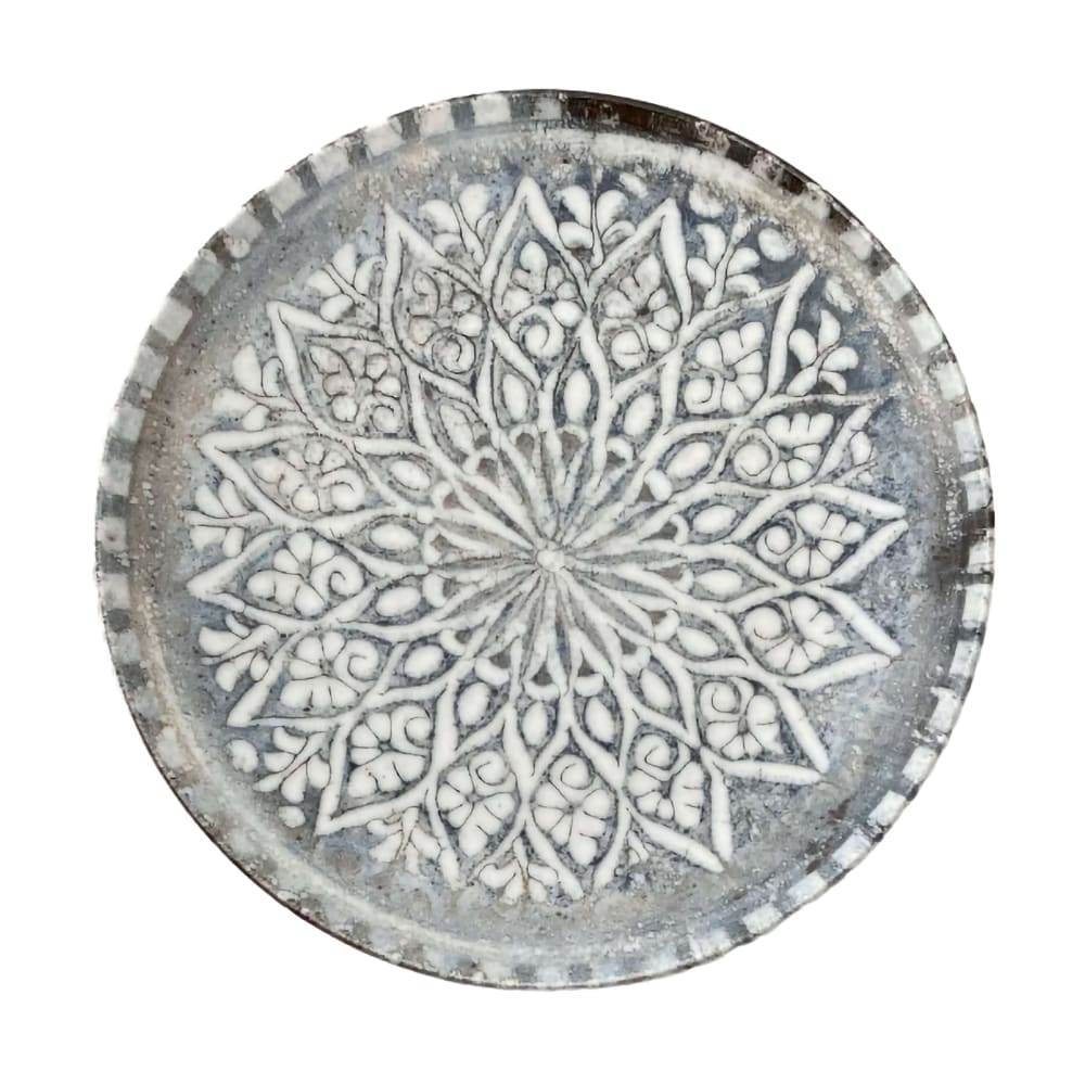 106-5327728 11" Round 1972 Coupe Plate - Stoneware, Granada Grey