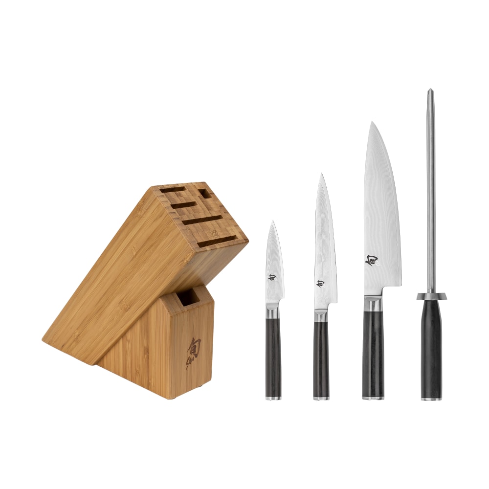 194-DMS0530 5 Piece Starter Knife Set w/ Bamboo Block