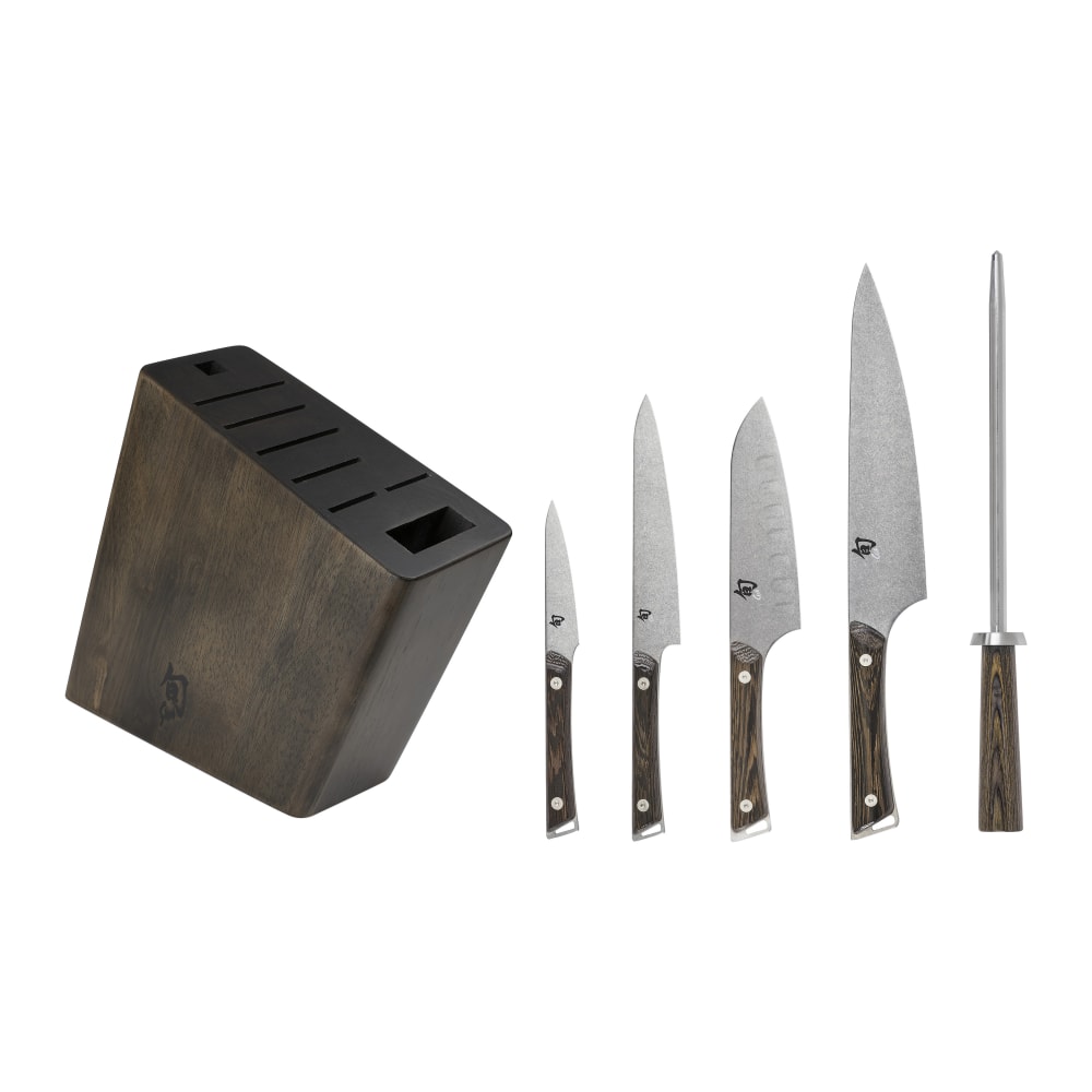 194-SWTS0600 6 Piece Kanso Knife Set w/ Wooden Block