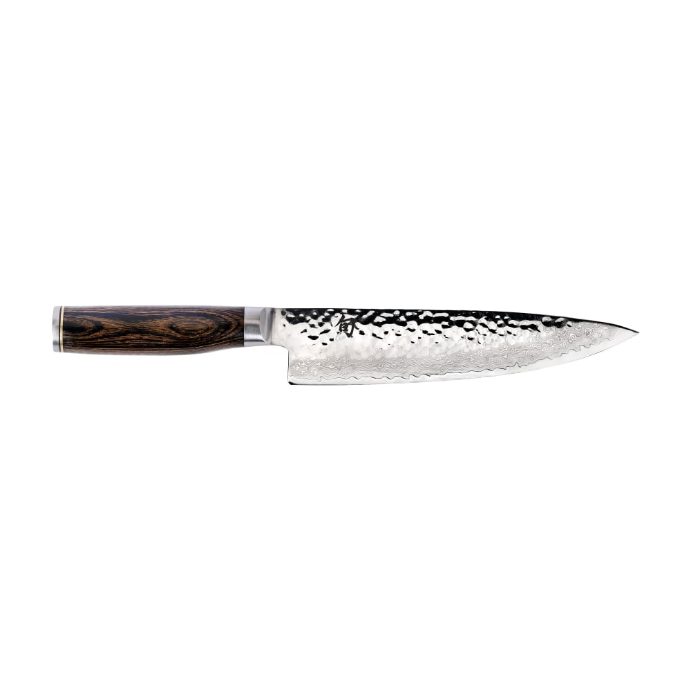 194-TDM0706 Shun Premier Chef Knife, 8" Blade w/ Walnut PakkaWood Handle