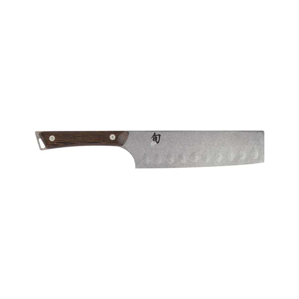 194-SWT0728 7" Hollow-Ground Nakiri Knife w/ Tagayasan Wood Handle, Stainless Steel Blade