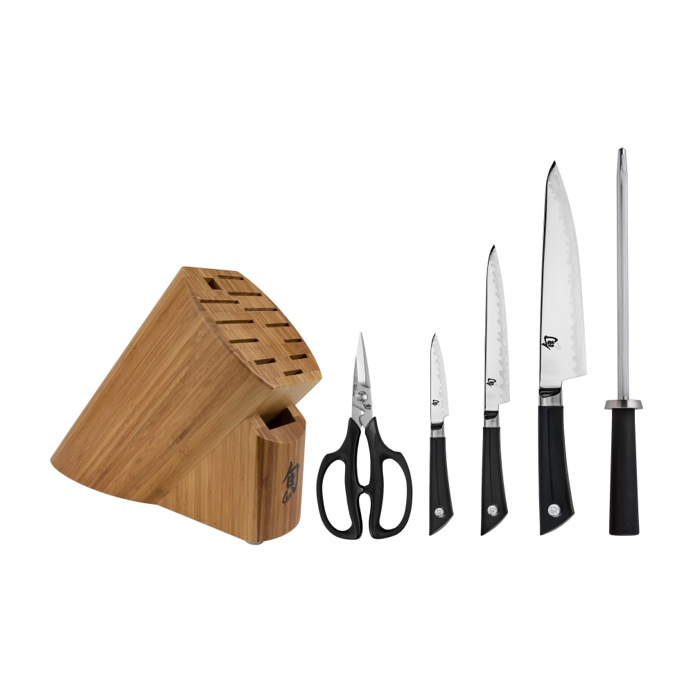 194-VBS0600 6 Piece Sora Knife Set w/ Wooden Block