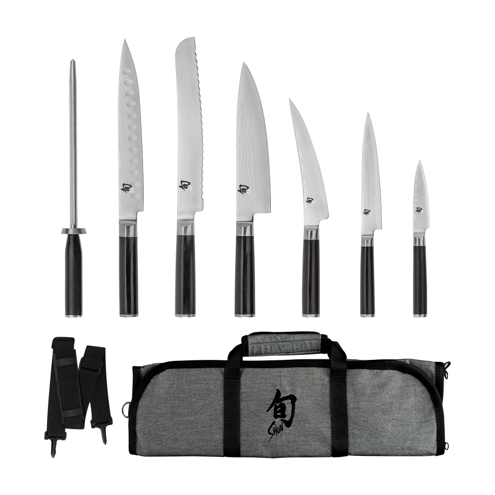 194-DMS0899 8 Piece Student Set w/ Shun Knife Roll