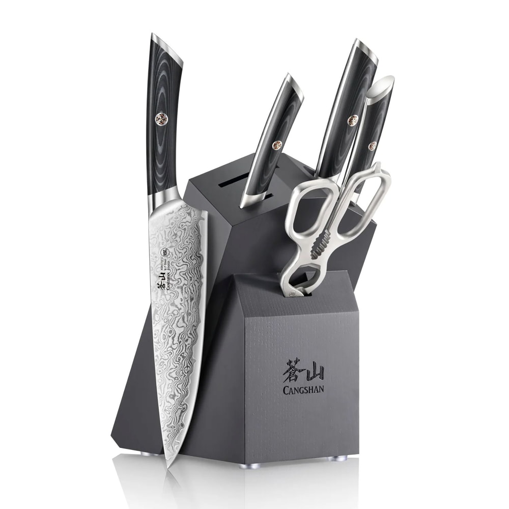 247-504333 KURO 5 Piece Knife Set w/ Wood Block