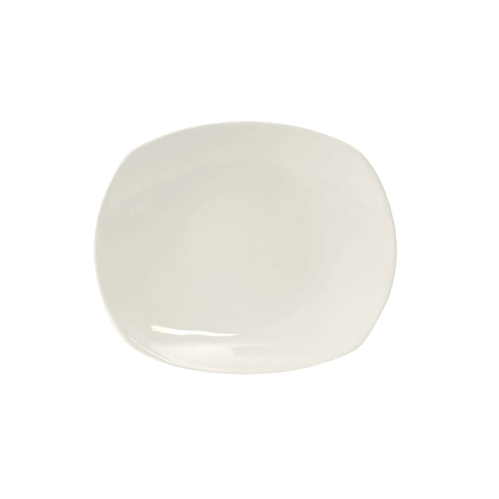 424-AAU004 8 1/8" x 6 7/8" Oval AlumaTux®© Napa Plate - China, Pearl White