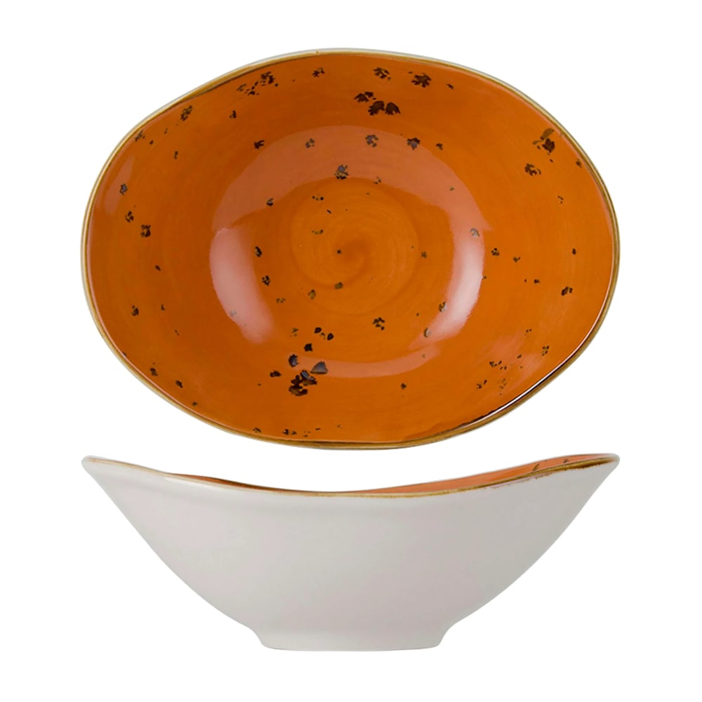 424-GGC403 20 oz Oval TuxTrendz®© Artisan Geode Capistrano Bowl - China, Geode Coral