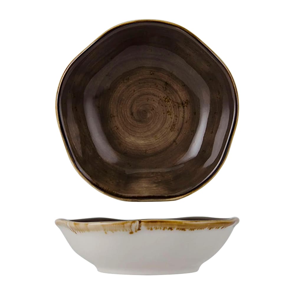424-GGM060 5 1/2 oz Round TuxTrendz®© Artisan Geode Fruit Dish - China, Geode Mushroom