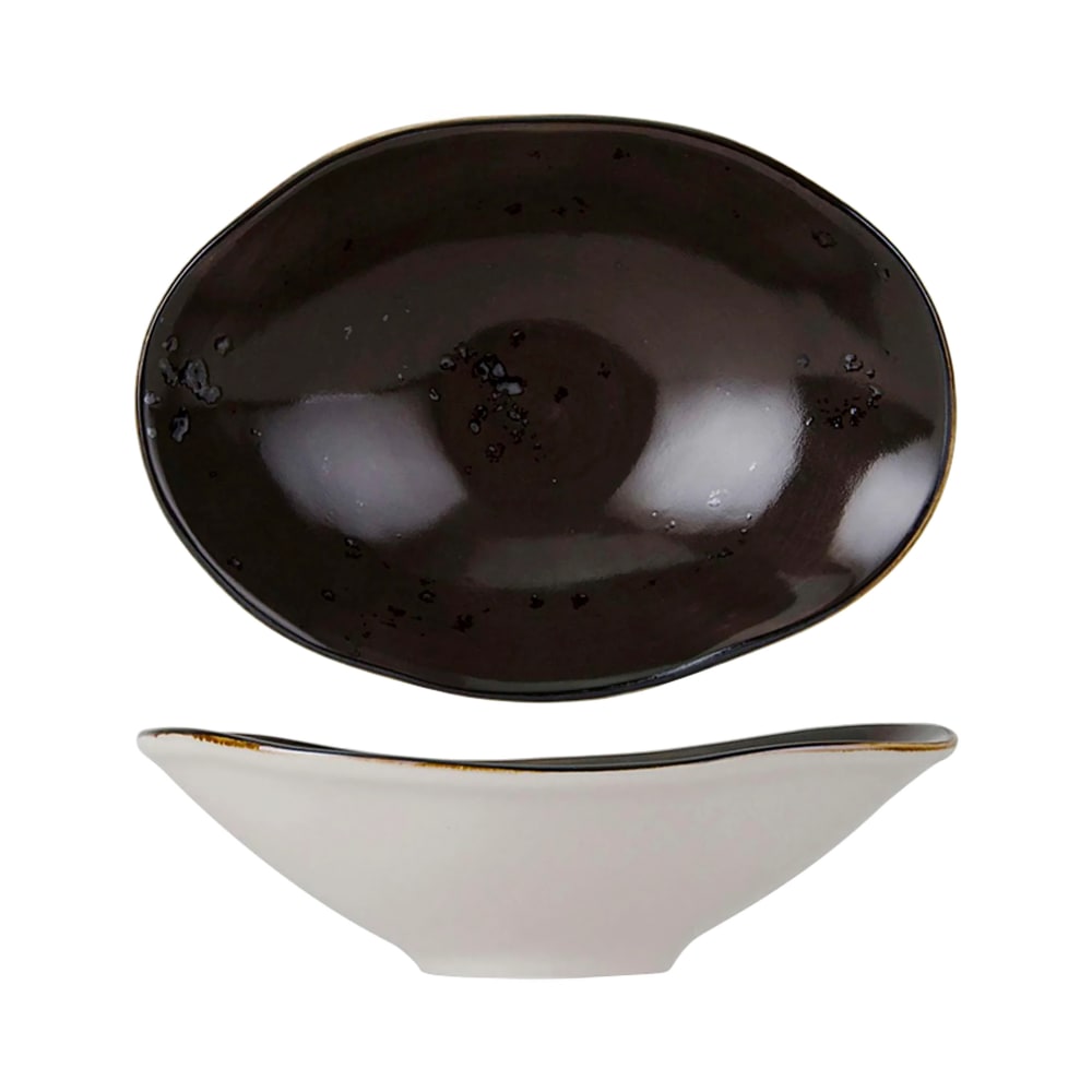 424-GGM402 11 1/2 oz Oval TuxTrendz®© Artisan Geode Capistrano Bowl - China, Geode Mushroom