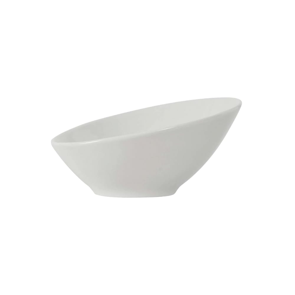 424-GLP403 8 oz Round TuxTrendz®© Linx Slant Bowl - China, Porcelain White