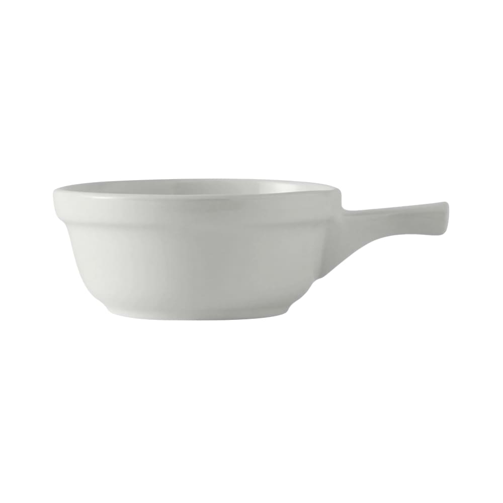 424-BWS1402 12 1/2 oz Round French Casserole Dish - China, White