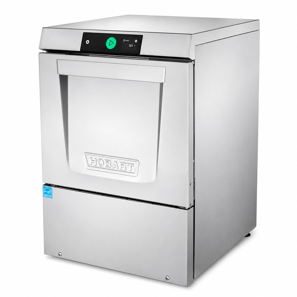 617-LXNH30 High Temp Rack Undercounter Glass Washer w/ 32 Racks/hr Capacity - Built-in Booster, 1...