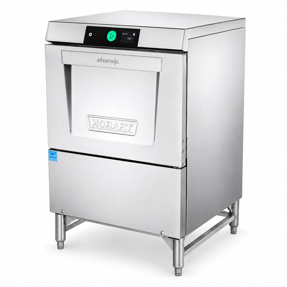 617-LXGNR30 High Temp Rack Undercounter Glass Washer w/ 30 Racks/hr Capacity - Built-in Booster,...