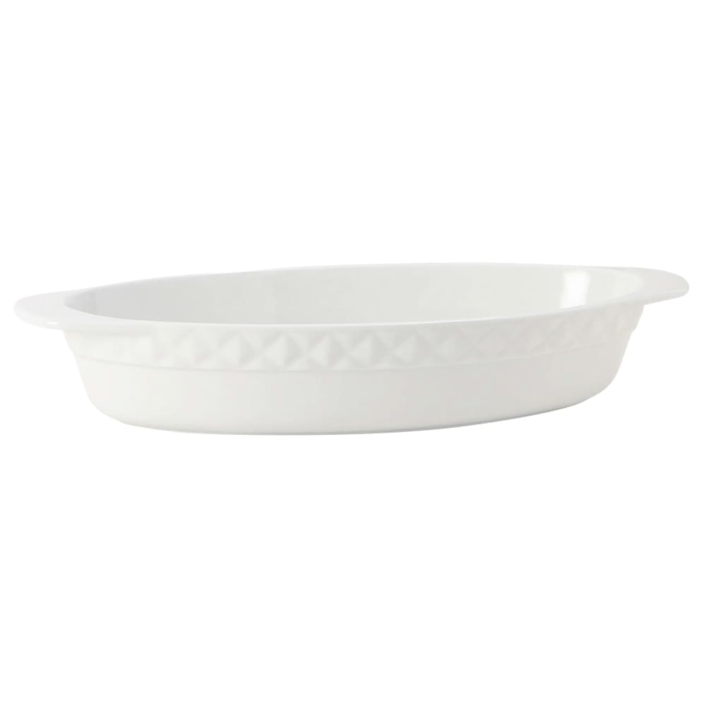 424-EAP101 3 1/2 qt Oval TuxTrendz®© DisplayTux®© Casserole Dish - China, Porcelain White