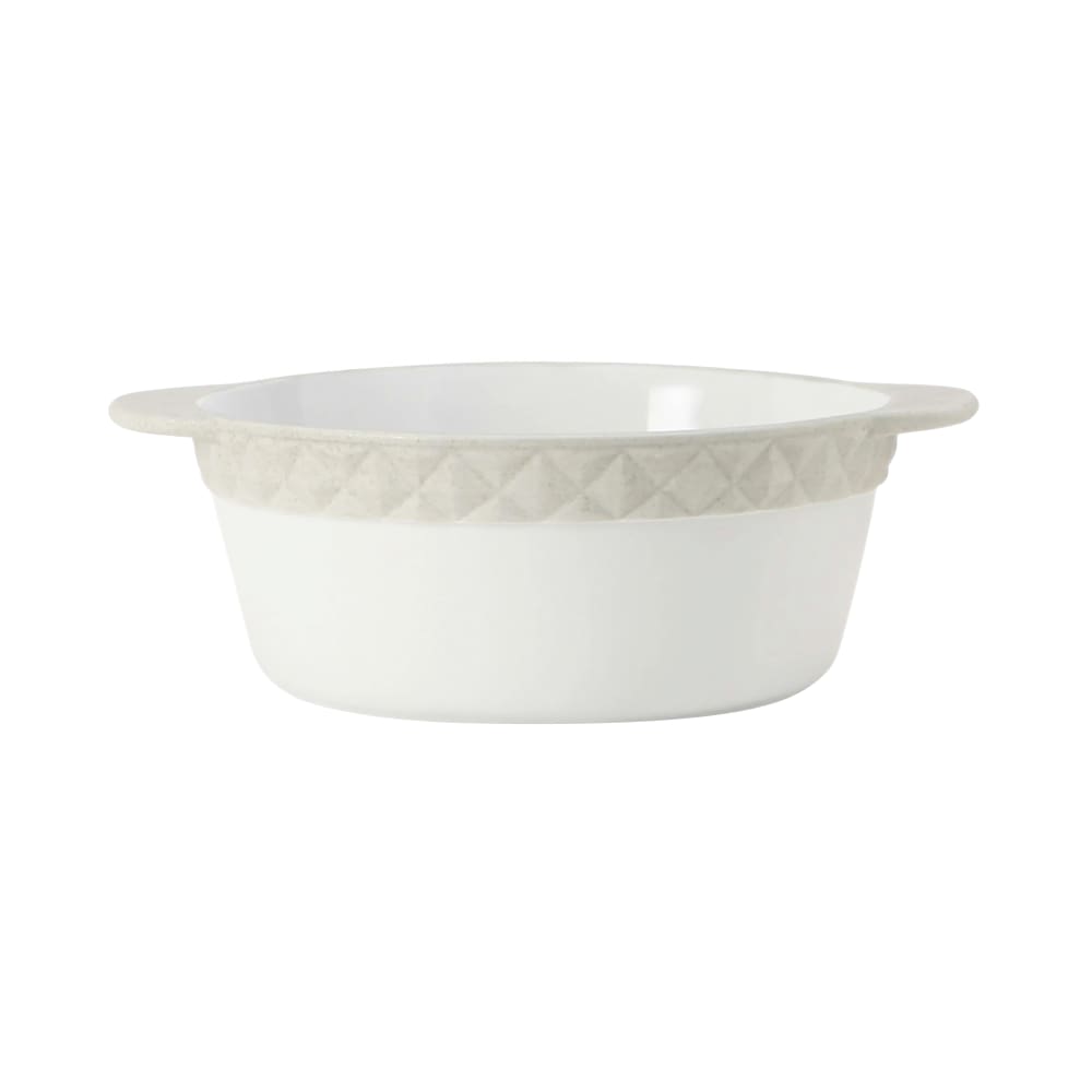 424-EAU301 3 1/2 qt Round TuxTrendz®© DisplayTux®© Casserole Dish - China, Porcelain White/White...