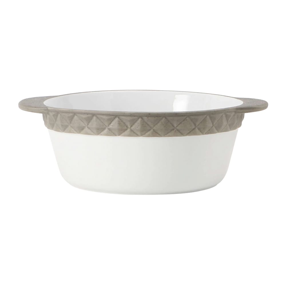 424-EAF301 3 1/2 qt Round TuxTrendz®© DisplayTux®© Casserole Dish - China, Black Truffle/Porcelai...
