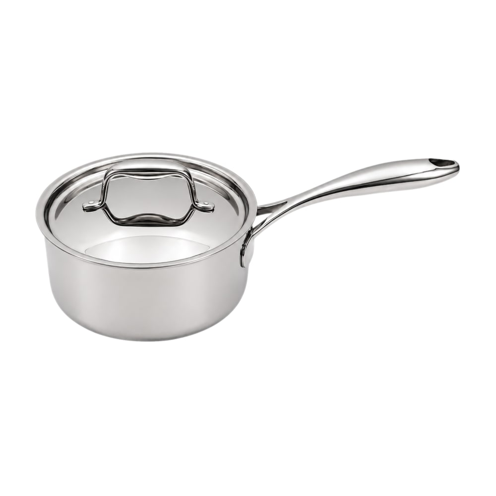 424-RTSHL0481 1 1/2 qt TUXCLAD Aluminum/Stainless Steel Sauce Pan w/ Lid & Hollow Metal Handl...