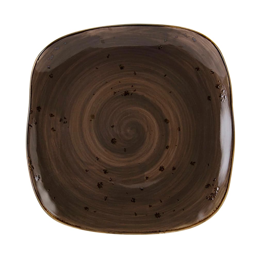 424-GGM501 9" Square TuxTrendz®© Artisan Geode Plate - China, Geode Mushroom