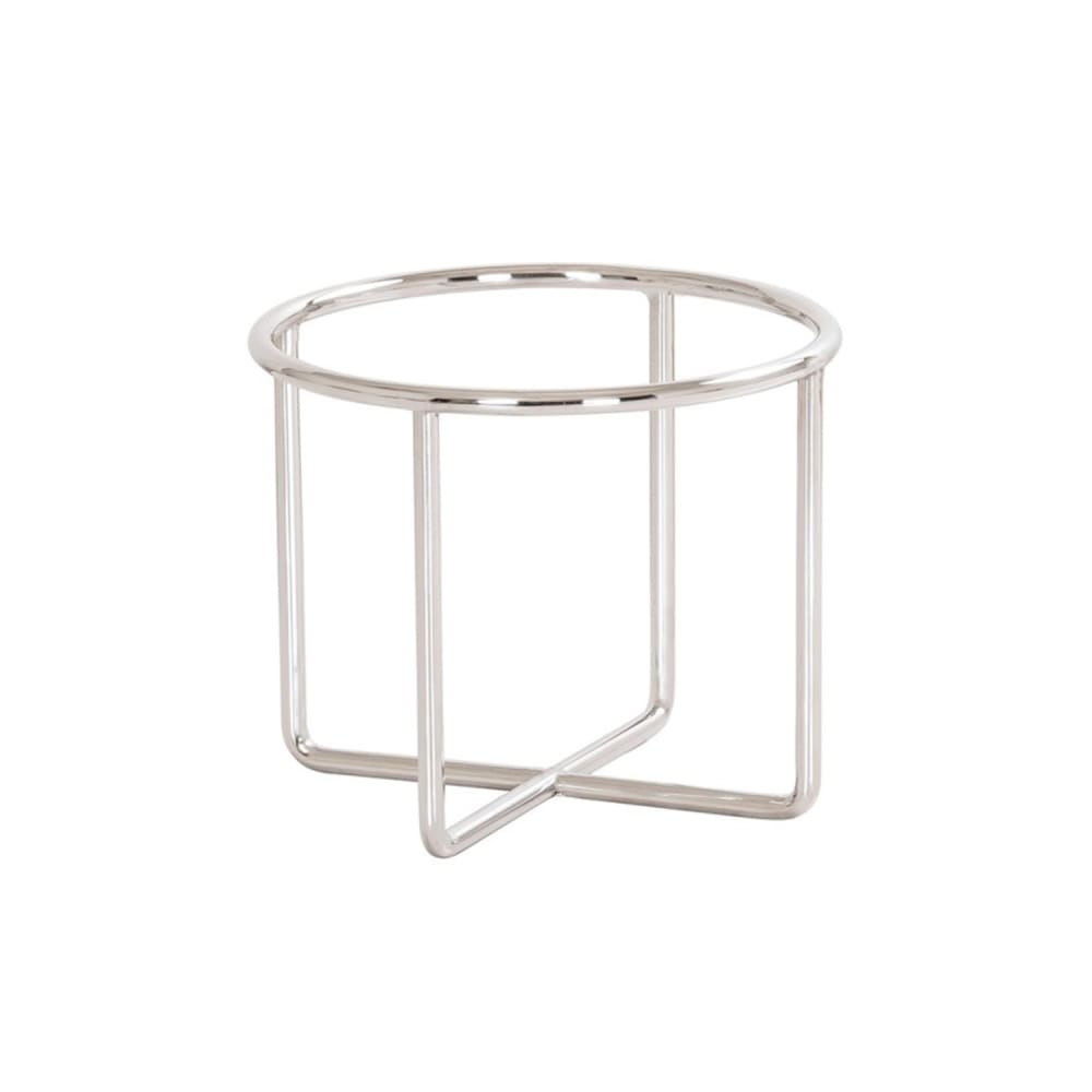 151-23791749 8" Round Display Riser - 7"H, Metal, Chrome