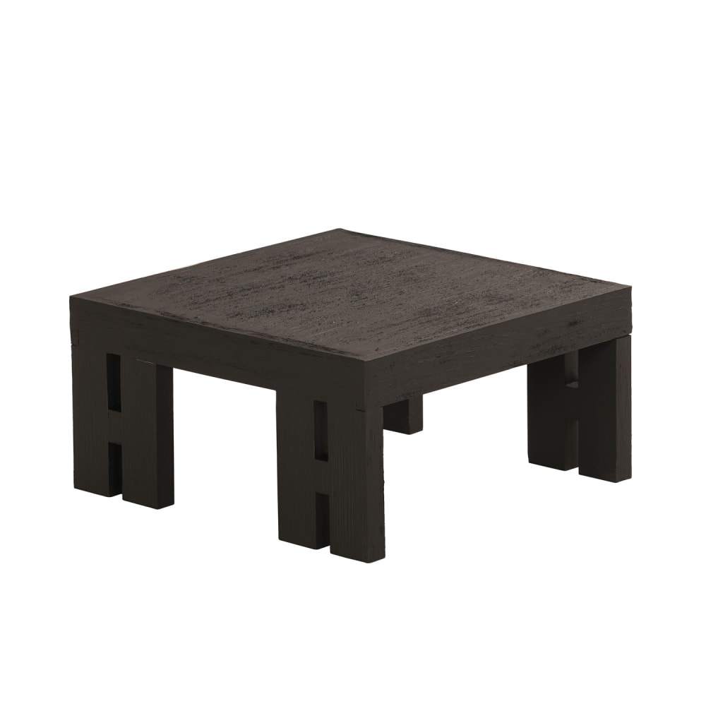 151-23794613 12" Square Display Riser - 6"H, Wood, Black