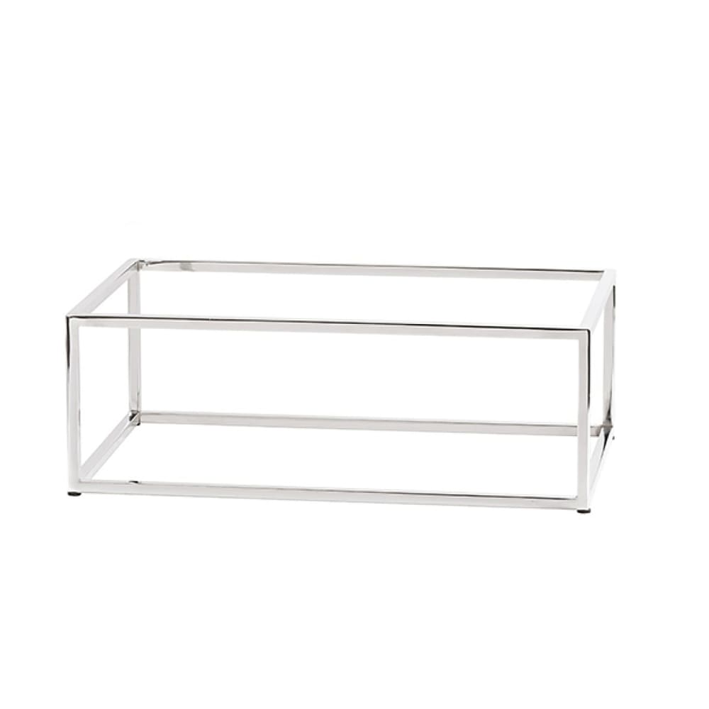 151-23854649 Rectangular Display Riser - 12" x 20" x 6", Metal Chrome