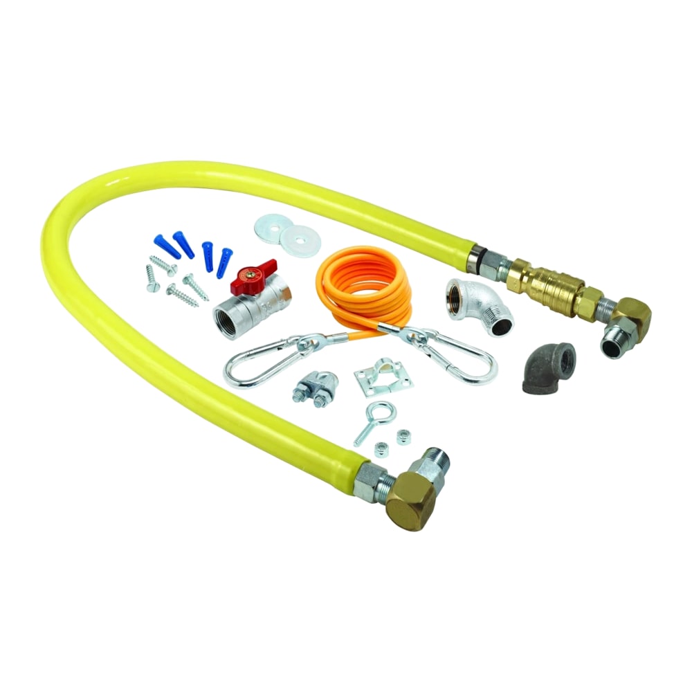 064-HG4E48SK 48" Gas Connector Kit w/ Quick Disconnect, (2) SwiveLink Swivels & (1) 90°...