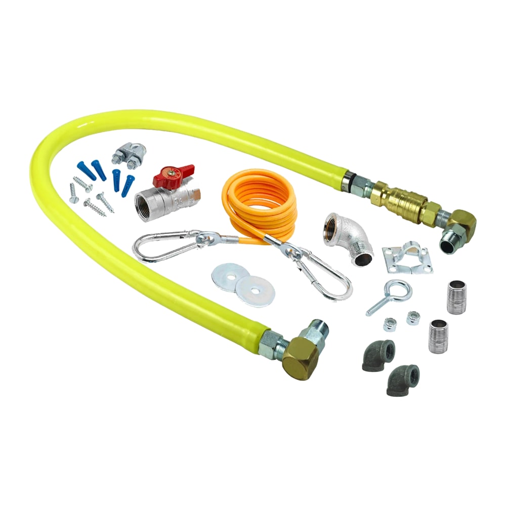 064-HG4D48SKFF 48" SwiveLink Gas Connector Kit w/ Quick Disconnect & Cable Kit - 3/4&quo...