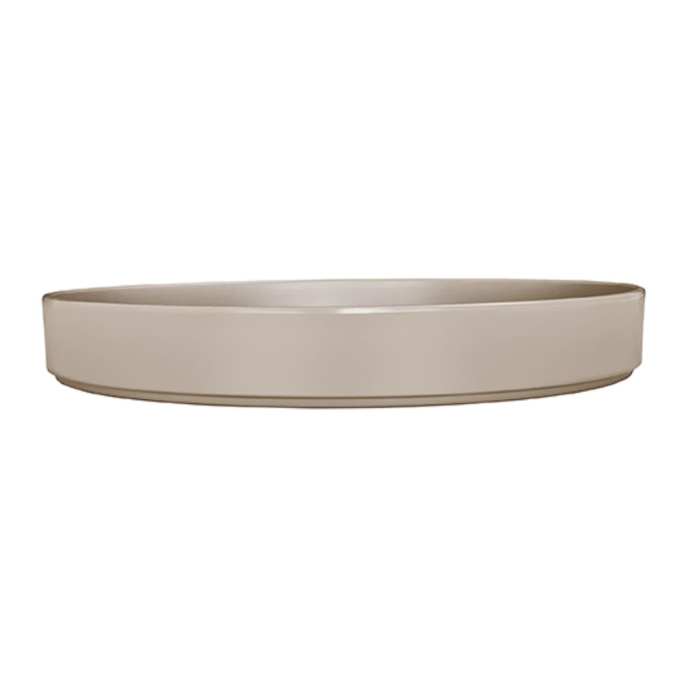 151-220178125 8" Round Hudson Raised Rim Plate - Melamine, Taupe