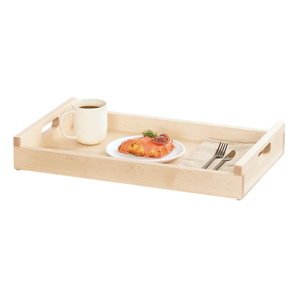 151-3454122071 Rectangular Room Service Tray - 23 1/4" x 14 1/2", Wood, Blonde