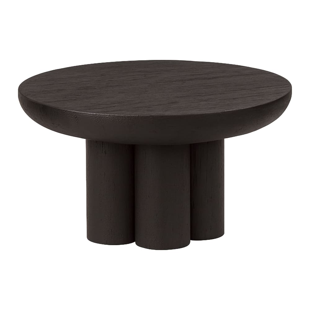 151-22453613 12" Round Pedestal Riser - 6"H, Wood, Black