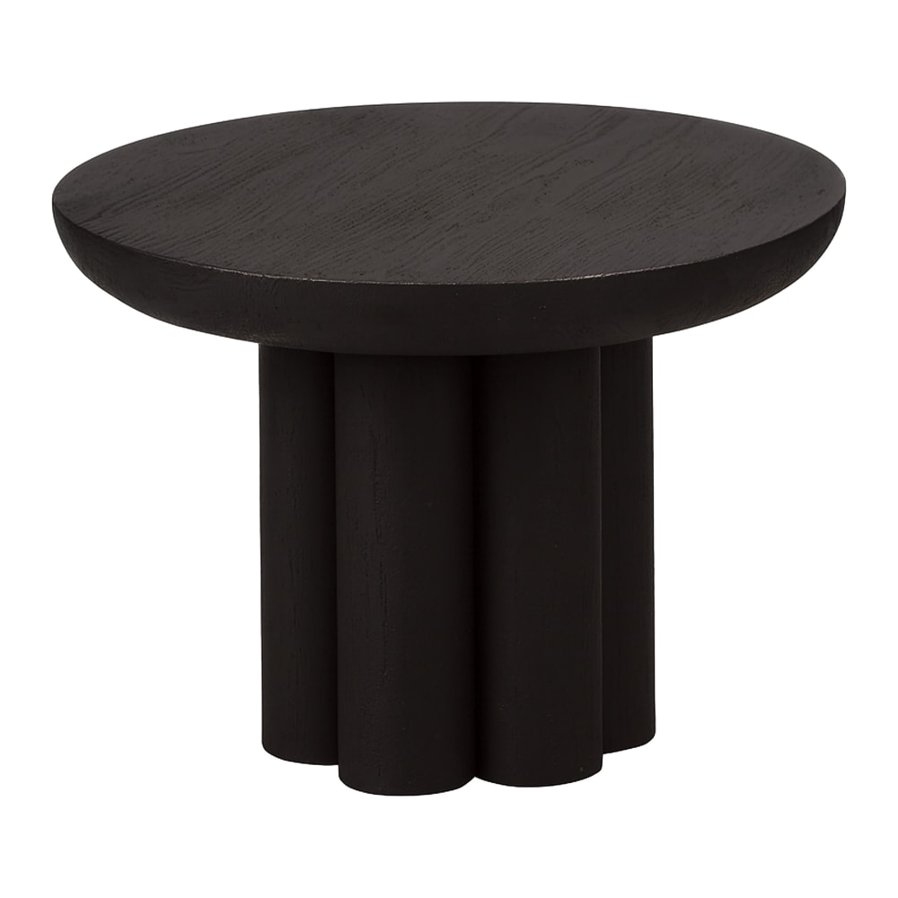 151-22453813 12" Round Pedestal Riser - 8"H, Wood, Black