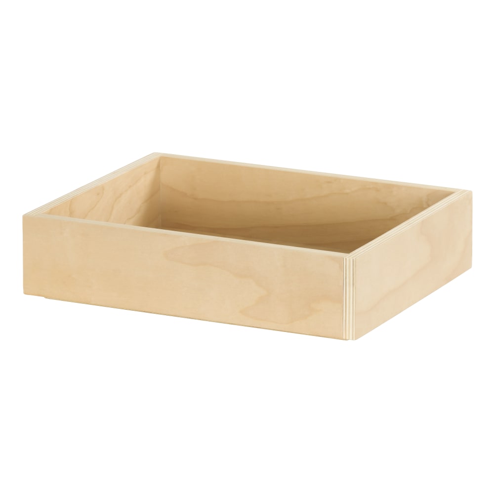 151-231061012393 Rectangular Display Tray - 10" x 12" x 3", Natural Birch Wood