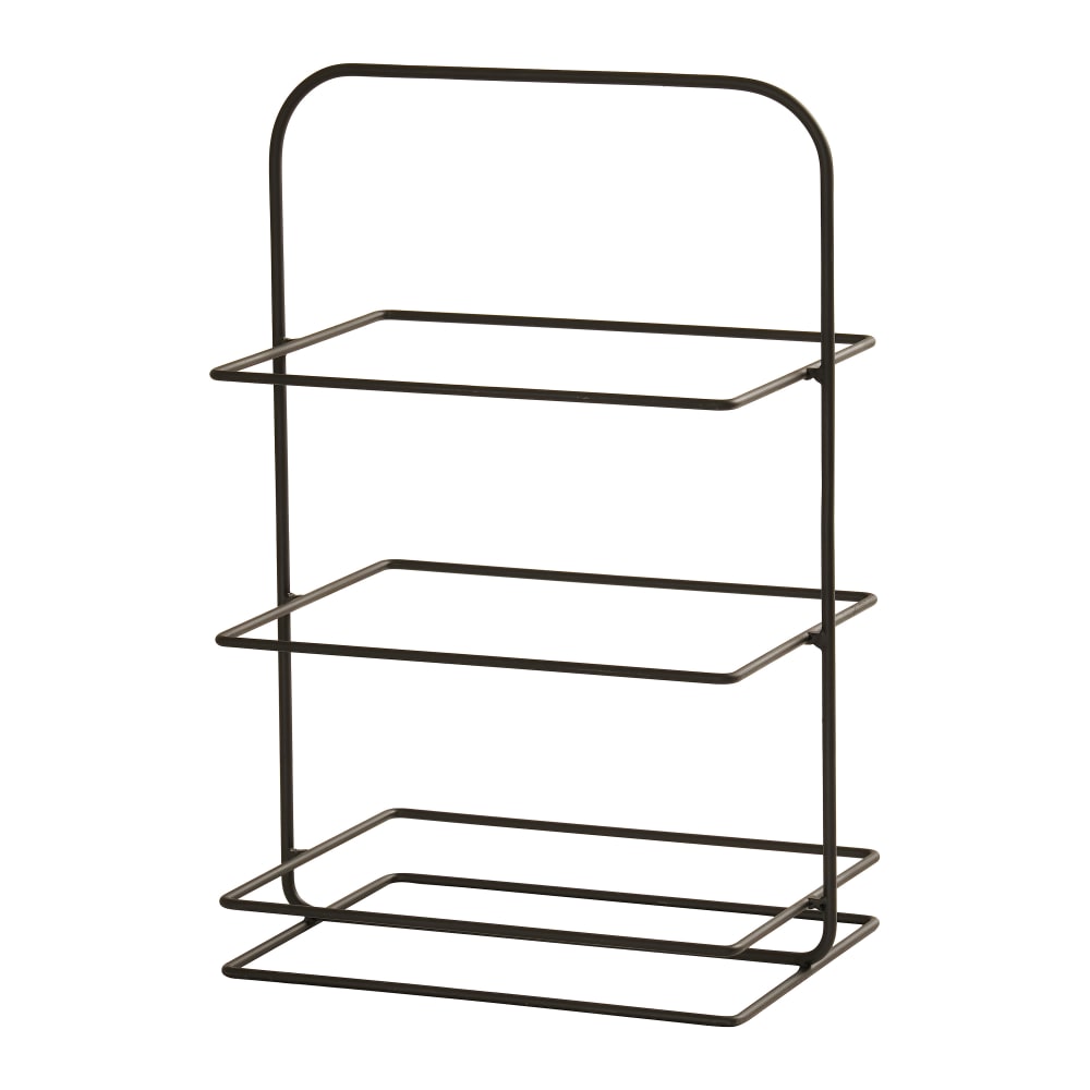 151-25201313 3 Tier Merchandiser - 10 1/4" x 14 1/4" x 21", Wire, Black