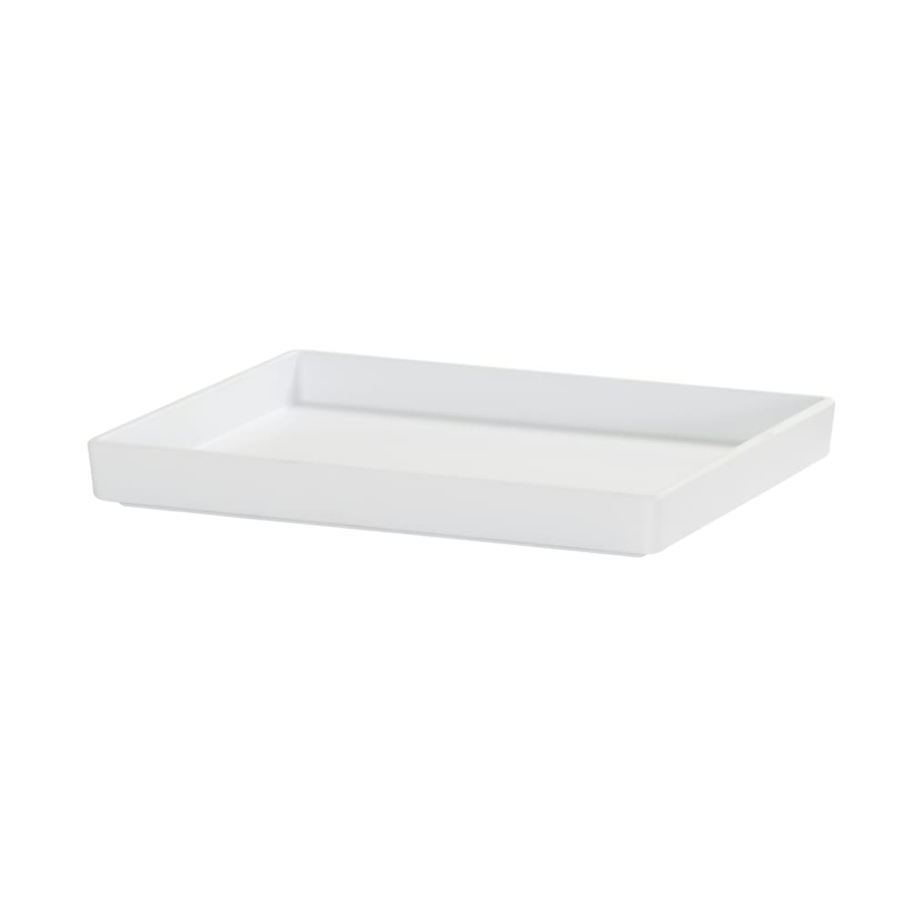151-26110101215 Rectangular Serving Tray - 13 1/4" x 10 1/2" x 1/2", Melamine, Whi...