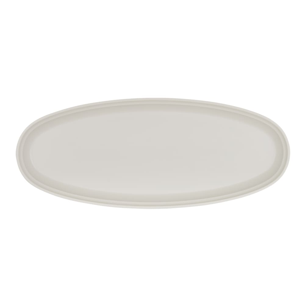 151-26143922103 9" x 22" Oval Cove Platter - Melamine, Ivory