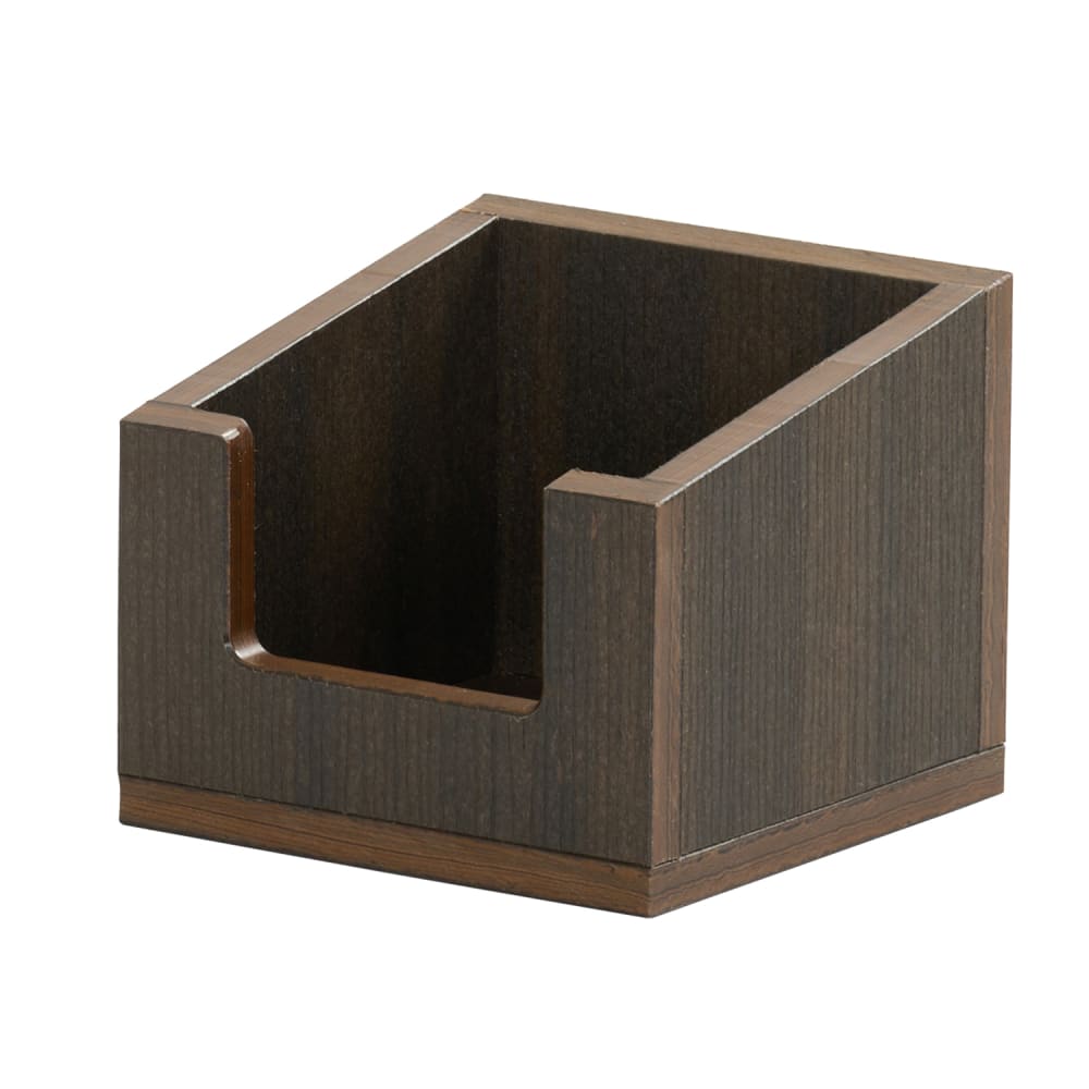 151-3309140 6" Square Napkin Holder, Plastic, Mocha