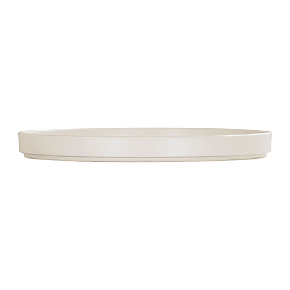 151-2202610103 10" Round Hudson Low Rim Plate - Melamine, Ivory