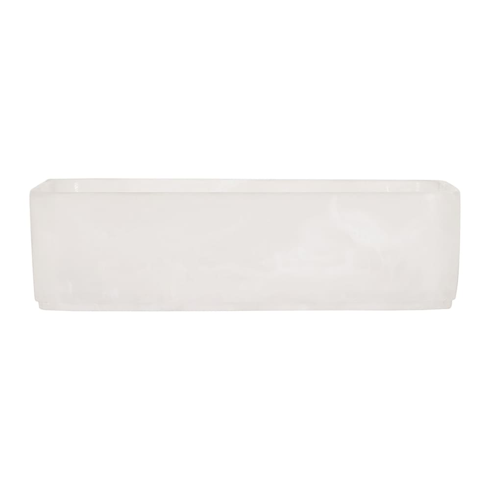 151-2373912126 175 oz Square Serving Bowl - Resin, White Cloud