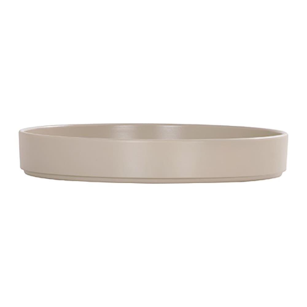 151-2201712125 12" Round Hudson Raised Rim Plate - Melamine, Taupe