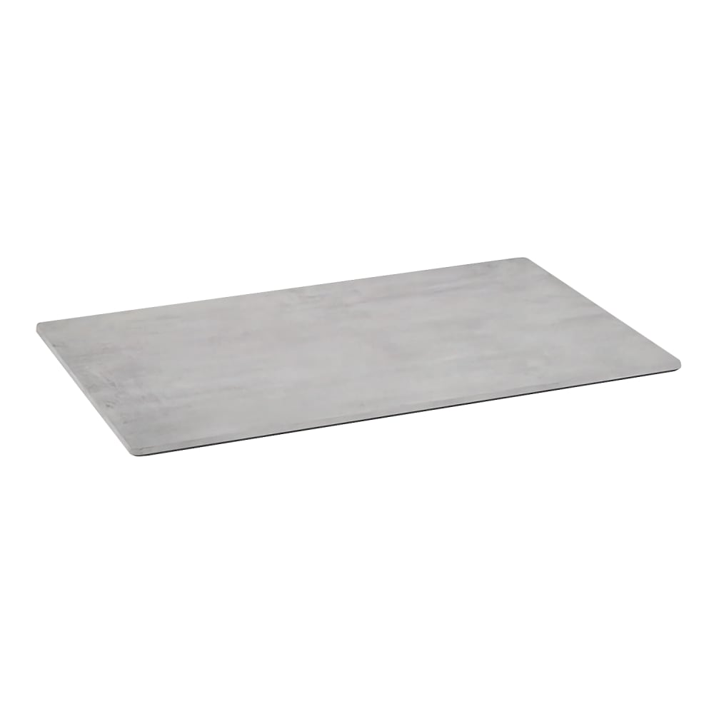 916-SRT30X48INB1M3AC 48" x 30" Rectangular Laminate Table Top, Gray Faux Concrete
