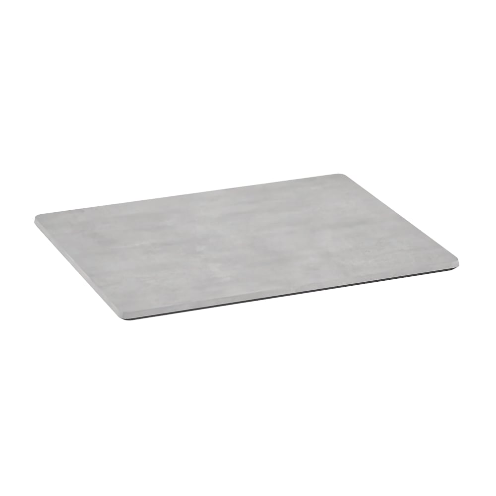 916-SRT24X30INB1M3AC 30" x 24" Rectangular Laminate Table Top, Gray Faux Concrete
