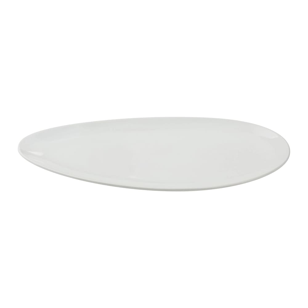 614-CA516 16 1/2" x 7 5/8" Leaf Shaped Cambria Plate - China, Bright White