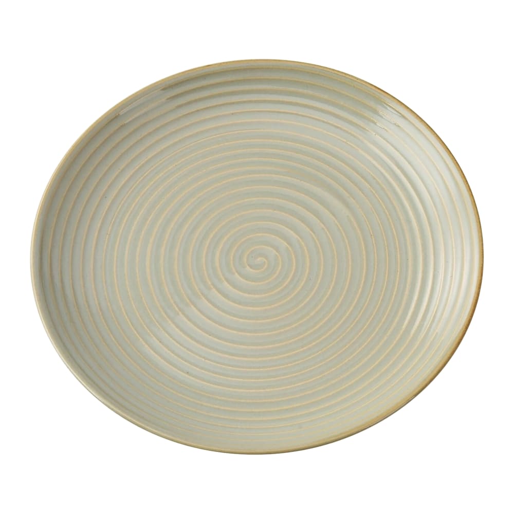 614-GO212 12" Round Golden Coast Coupe Plate - China, Tea Green