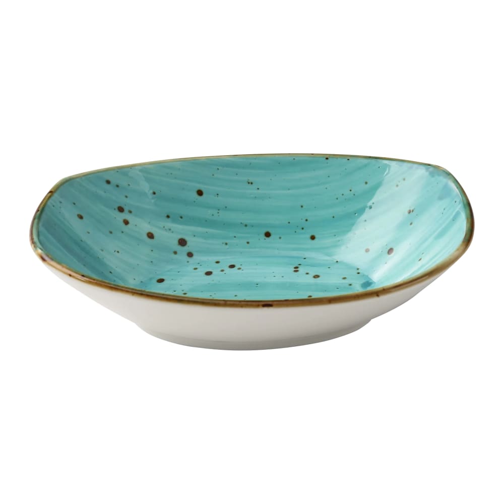 614-LY407TQ 10 oz Oval Lyon-Turquoise Bowl - China, Turquoise