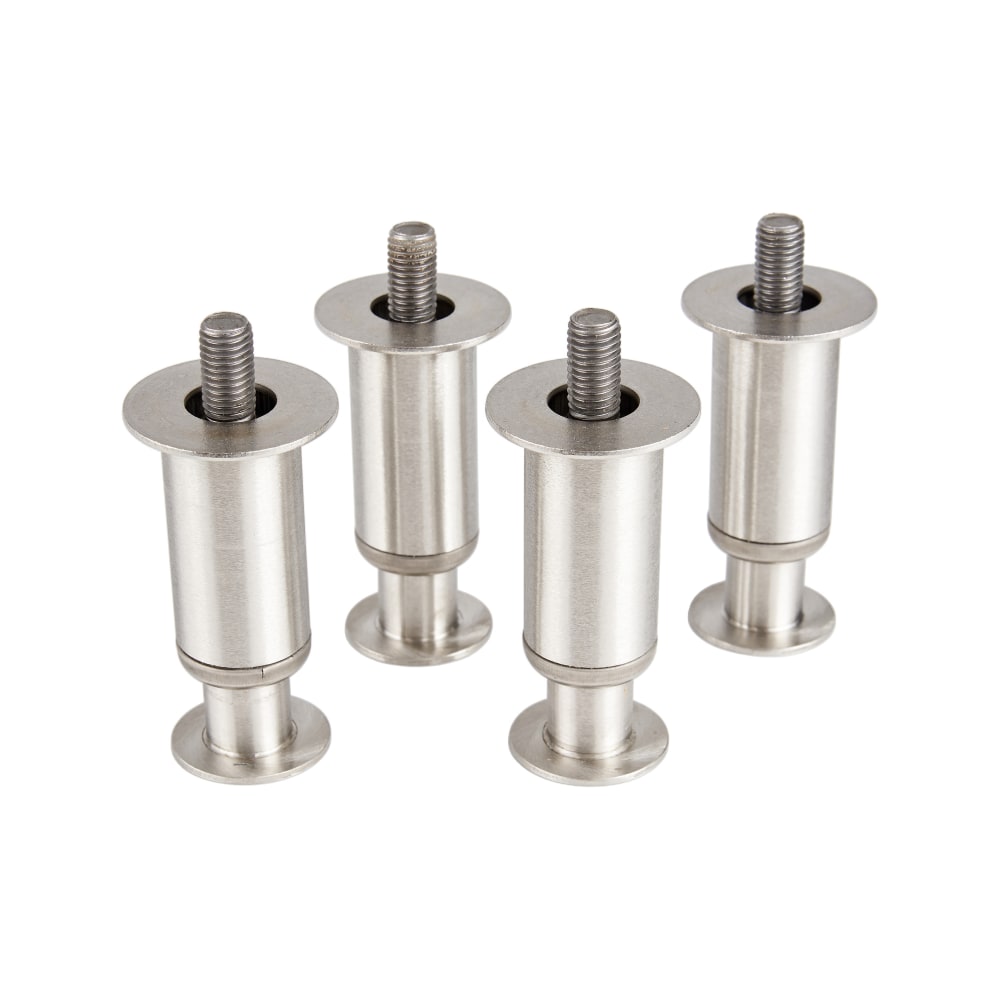 399-K00153 4 5/8" Adjustable Legs 4, Flanged Foot, Stainless