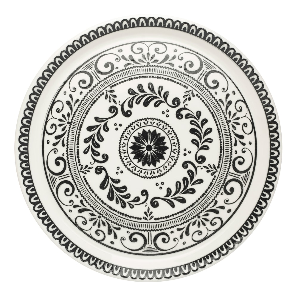 706-A101P800 13" Round Plate - China, Talara Vida Black