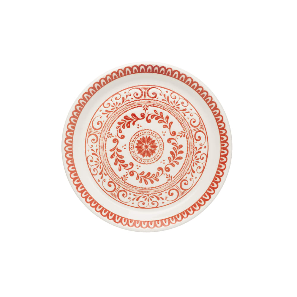 706-A104P803 7 1/2" Round Plate - China, Talara Vida Orange