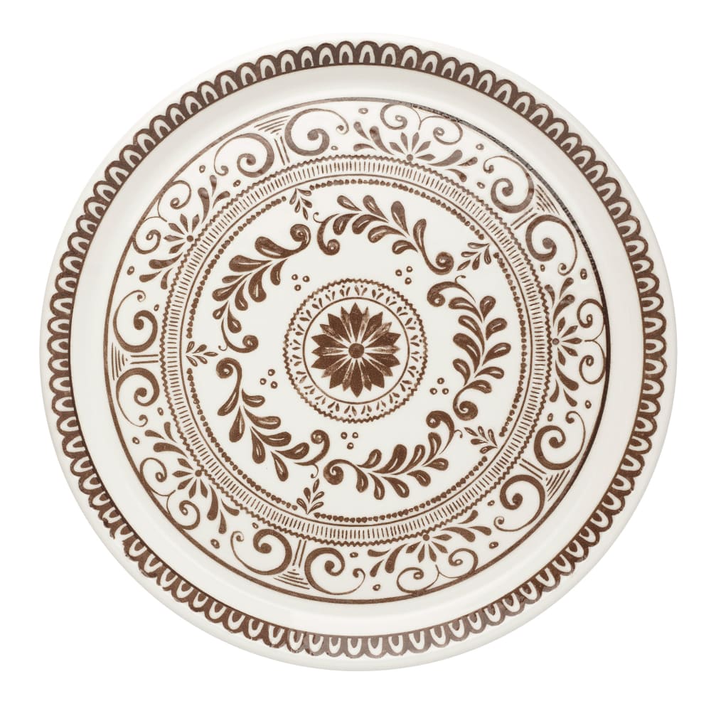 706-A105P800 13" Round Plate - China, Talara Vida Brown