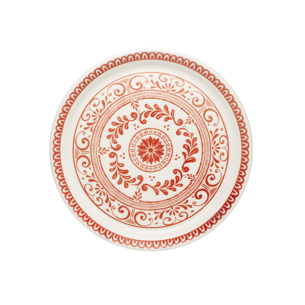 706-A104P802 9" Round Plate - China, Talara Vida Orange